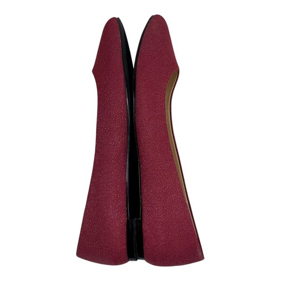 Coach and Four Red Metallic Melitta Ballet Flats Shoes Women's Size 10 Sparkly - Picture 15 of 16